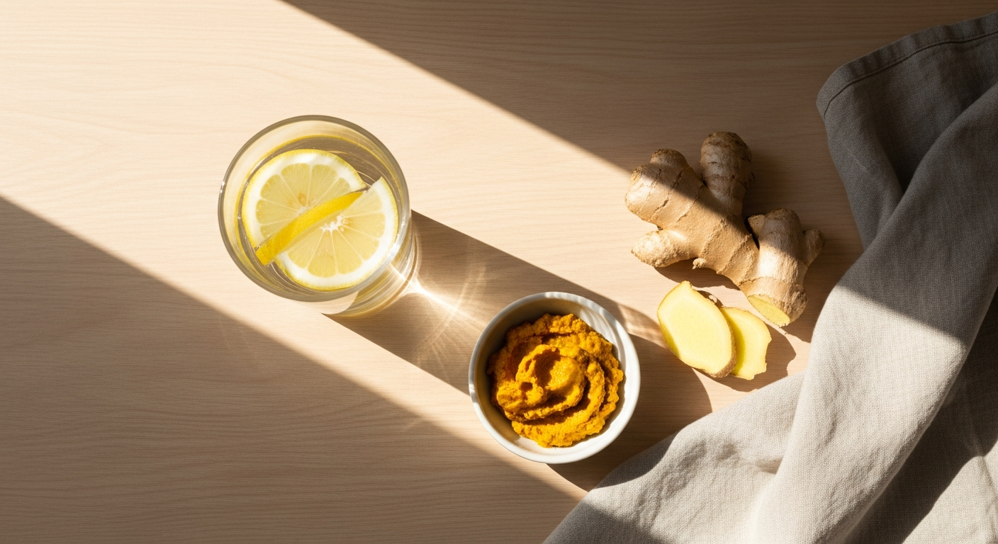 Wellness morning routine with natural joint-support ingredients